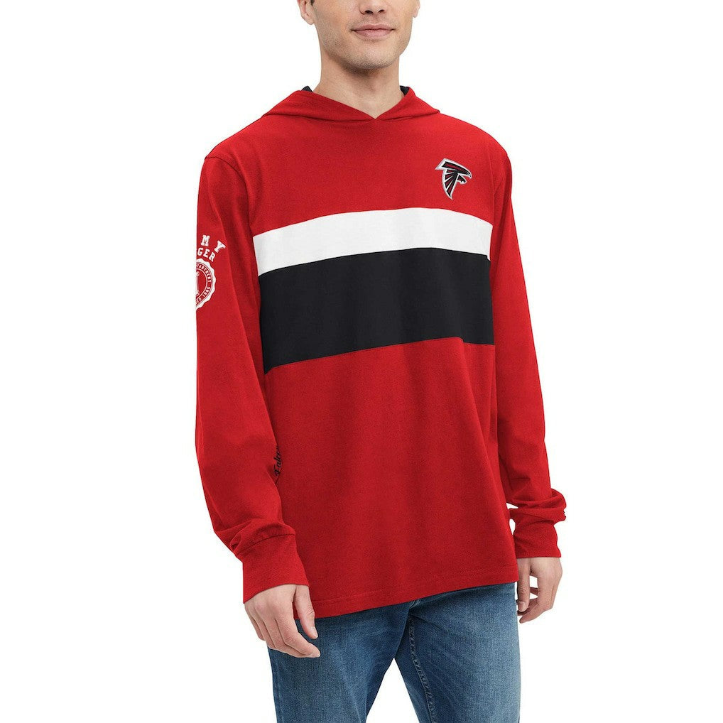Atlanta Falcons Tommy Hilfiger Morgan Long Sleeve Hoodie T-Shirt - Red sale