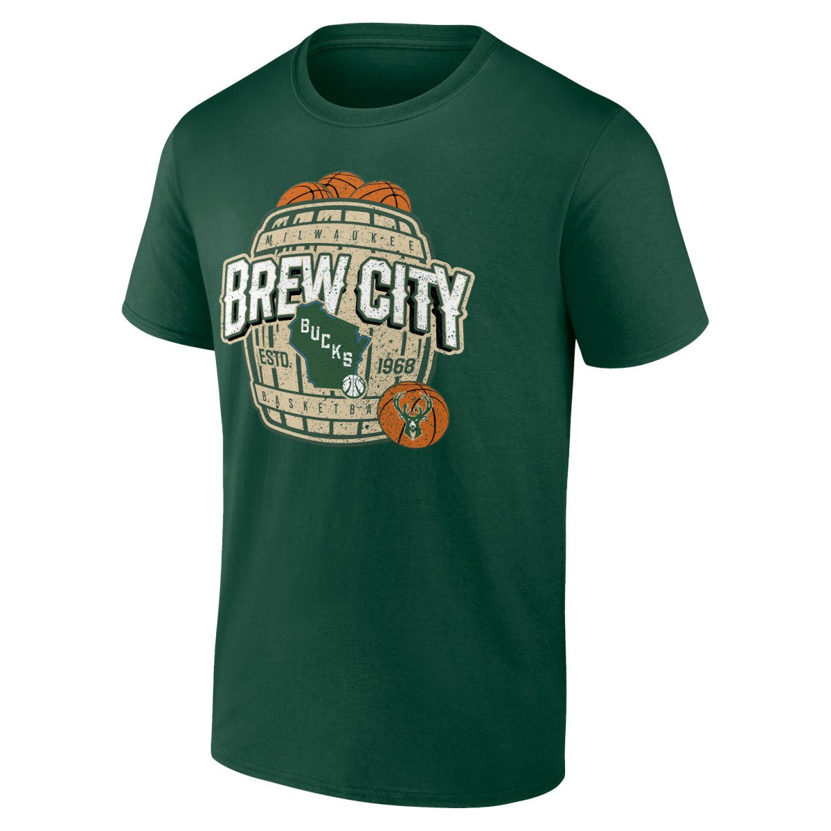 Milwaukee Bucks Hometown Collection Brew City T-Shirt - Hunter Green sale