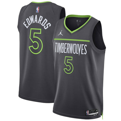 Anthony Edwards Minnesota Timberwolves Jordan Brand Unisex Swingman Jersey - Statement Edition - Charcoal shop