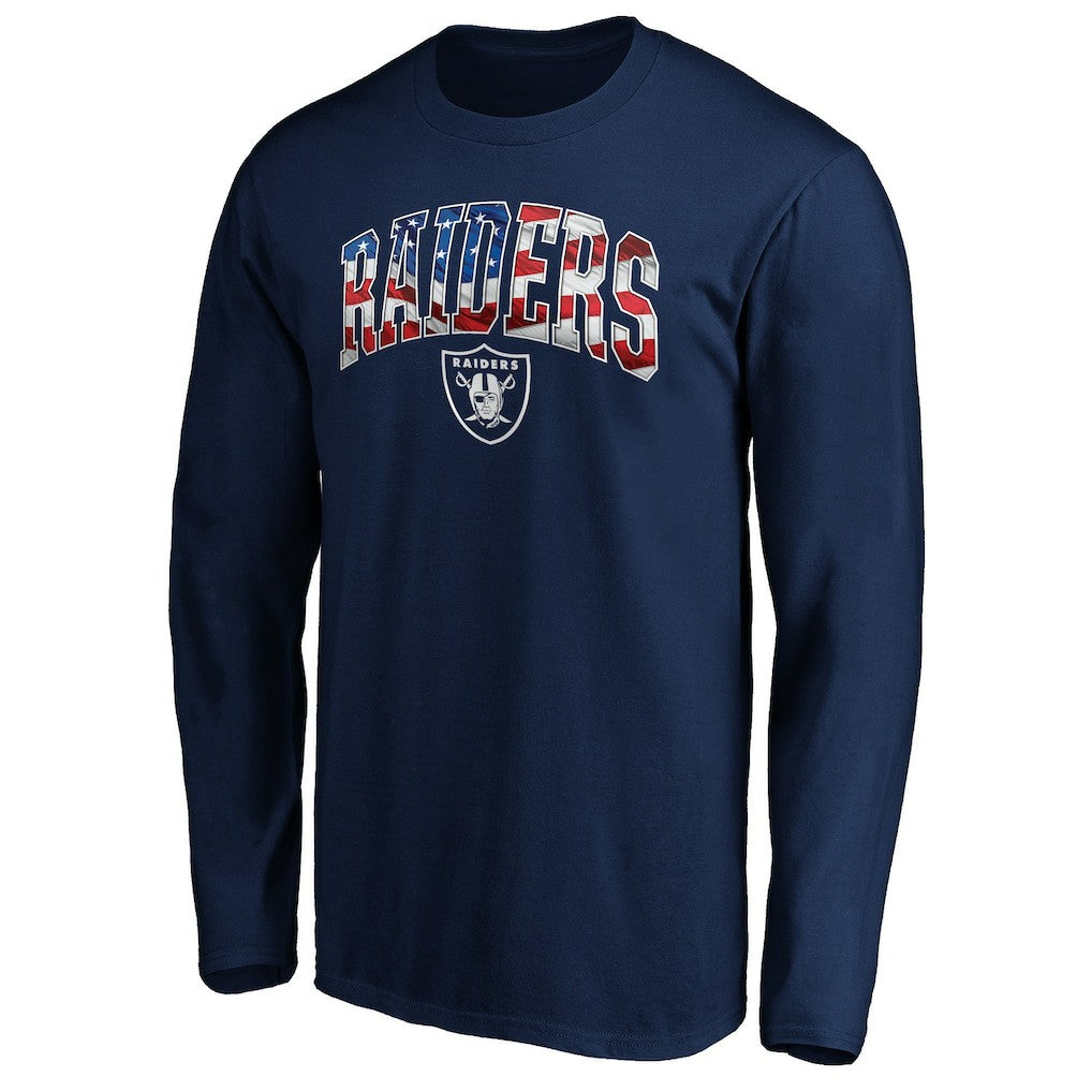 Las Vegas Raiders Banner Wave Long Sleeve T-Shirt - Navy outlet