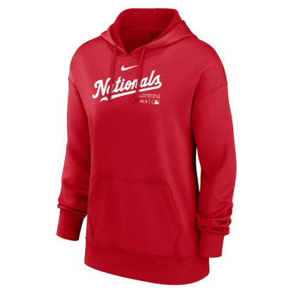 Washington Nationals Women's Authentic Collection Performance Pullover Hoodie - Red | Nike