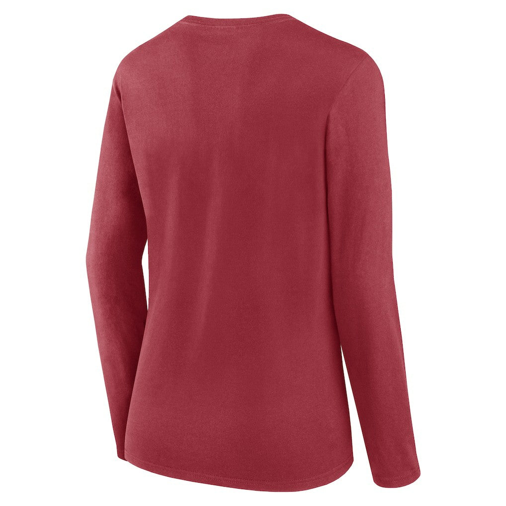 Arizona Cardinals Women's Plus Size Foiled Play Long Sleeve T-Shirt - Cardinal for sale