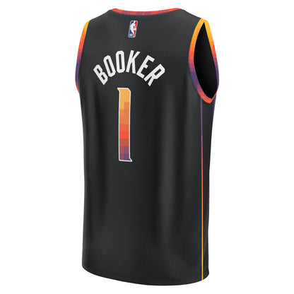 Devin Booker Phoenix Suns Fast Break Replica Player Jersey - Statement Edition - Black | Fanatics shop