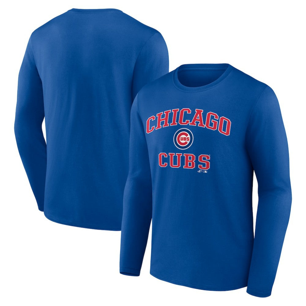 Chicago Cubs Logo Athletic Heart & Soul Long Sleeve T-Shirt - Royal