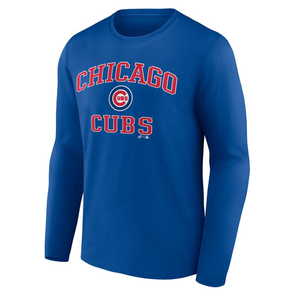 Chicago Cubs Logo Athletic Heart & Soul Long Sleeve T-Shirt - Royal