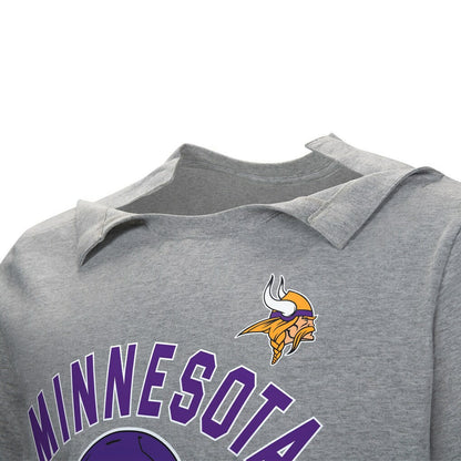 Minnesota Vikings Tackle Adaptive T-Shirt - Gray sale