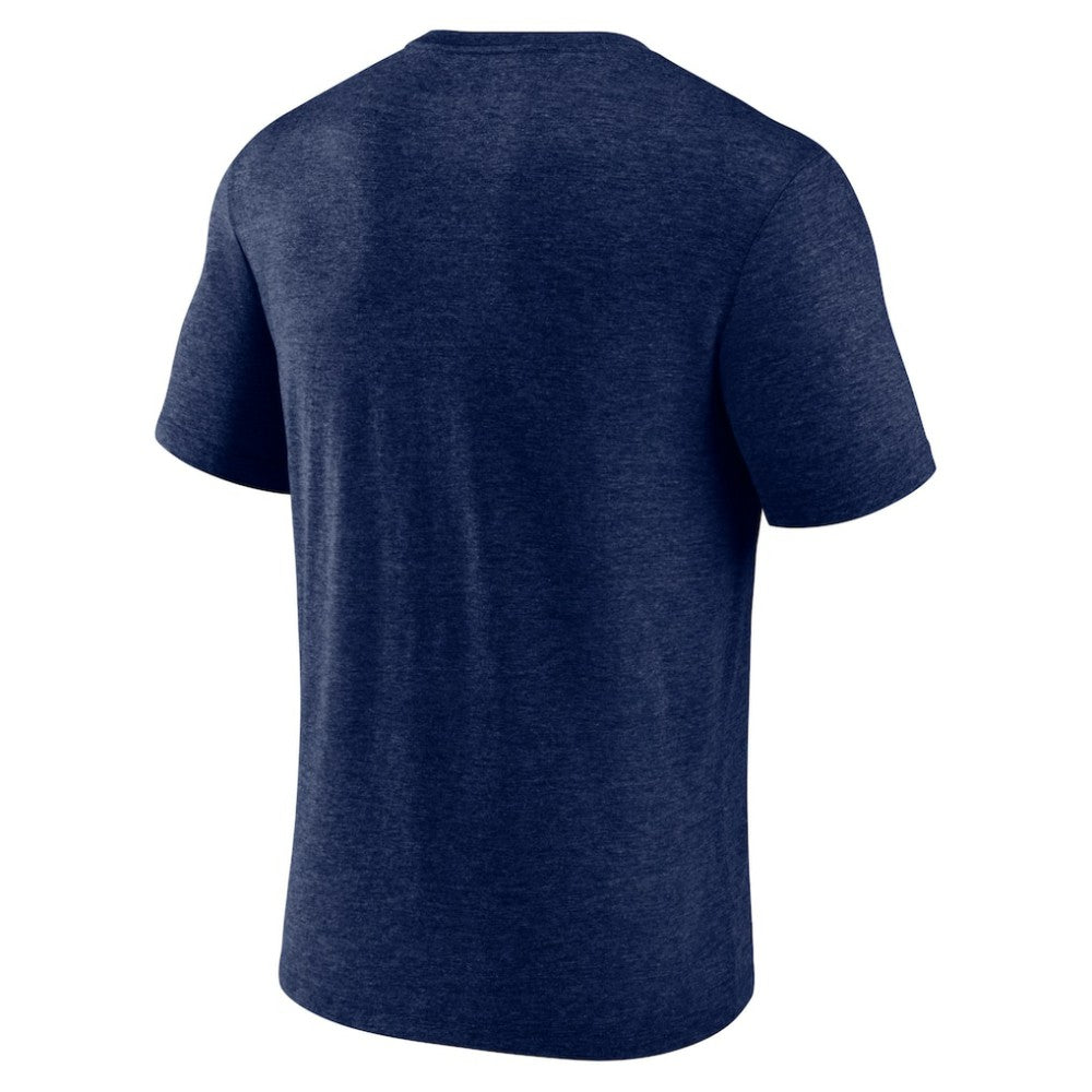 Seattle Mariners Badge of Honor Tri-Blend T-Shirt - Heather Navy