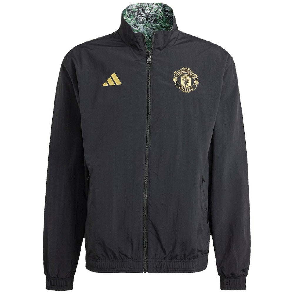 Manchester United x Stone Roses Originals 2023/24 Reversible Anthem Full-Zip Jacket - Black | Adidas shop