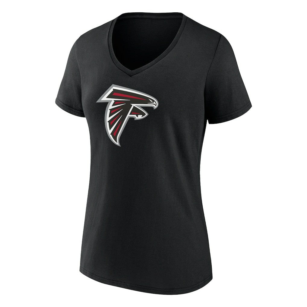 Bijan Robinson Atlanta Falcons Women's Icon Name & Number V-Neck T-Shirt - Black outlet