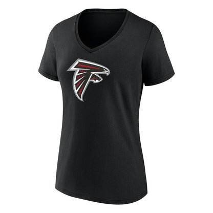 Bijan Robinson Atlanta Falcons Women's Icon Name & Number V-Neck T-Shirt - Black outlet