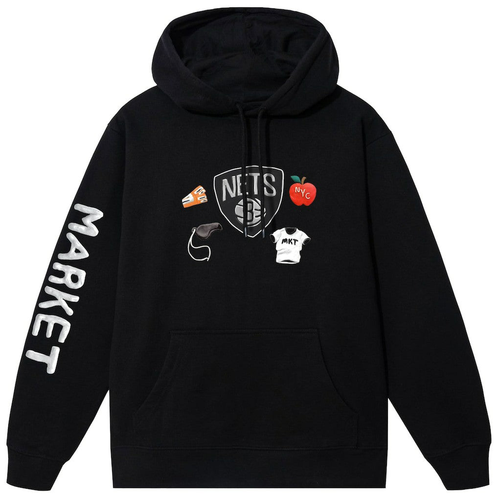 Brooklyn Nets NBA x MARKET Unisex Claymation Pullover Hoodie - Black sale