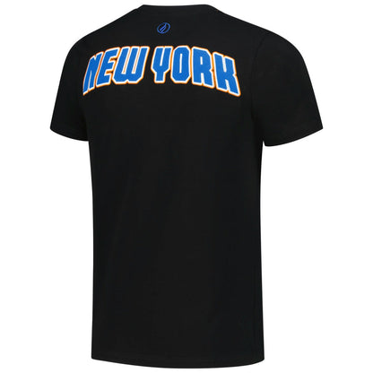 New York Knicks FISLL 3D Puff Print Sliced Logo T-Shirt - Black sale