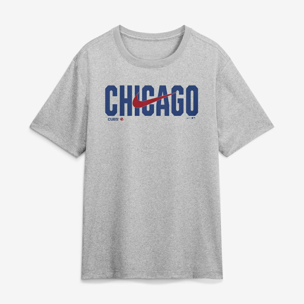Chicago Cubs Swoosh Legend Dri-FIT T-Shirt - Heather Gray | Nike