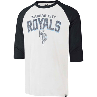 Kansas City Royals City Connect Crescent Franklin Raglan 3/4-Sleeve T-Shirt - Cream | 47 brand