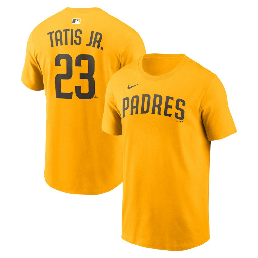 Fernando Tatis Jr. San Diego Padres Name & Number T-Shirt - Gold | Nike