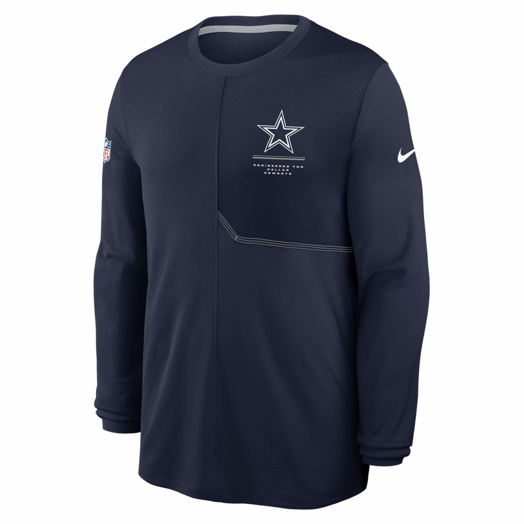 Dallas Cowboys Sideline Coach UV Dri-FIT Long Sleeve Shirt - Navy | Nike discount