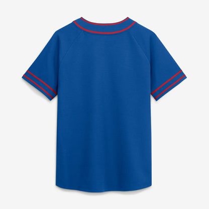 Texas Rangers Women's Diva Race Ahead Raglan V-Neck T-Shirt - Royal