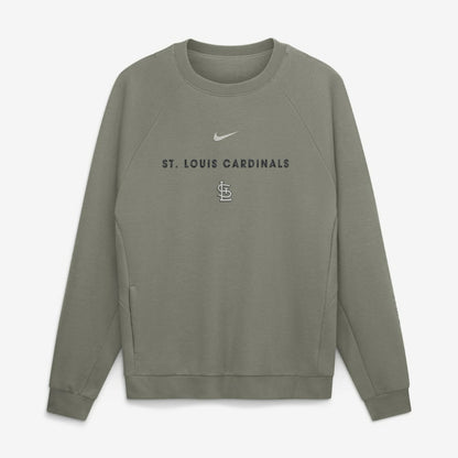 St. Louis Cardinals Statement Primary Raglan Dri-FIT Sweatshirt - Olive | Nike