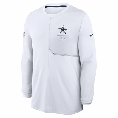 Dallas Cowboys Sideline Coach UV Dri-FIT Long Sleeve Shirt - White | Nike sale