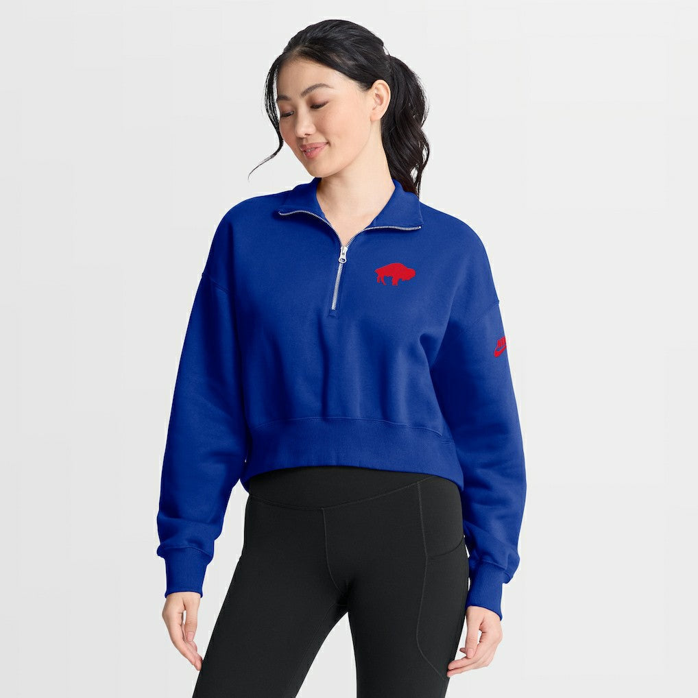 Buffalo Bills Women's Phoenix Fleece Quarter-Zip Sweatshirt - Royal | Nike discount