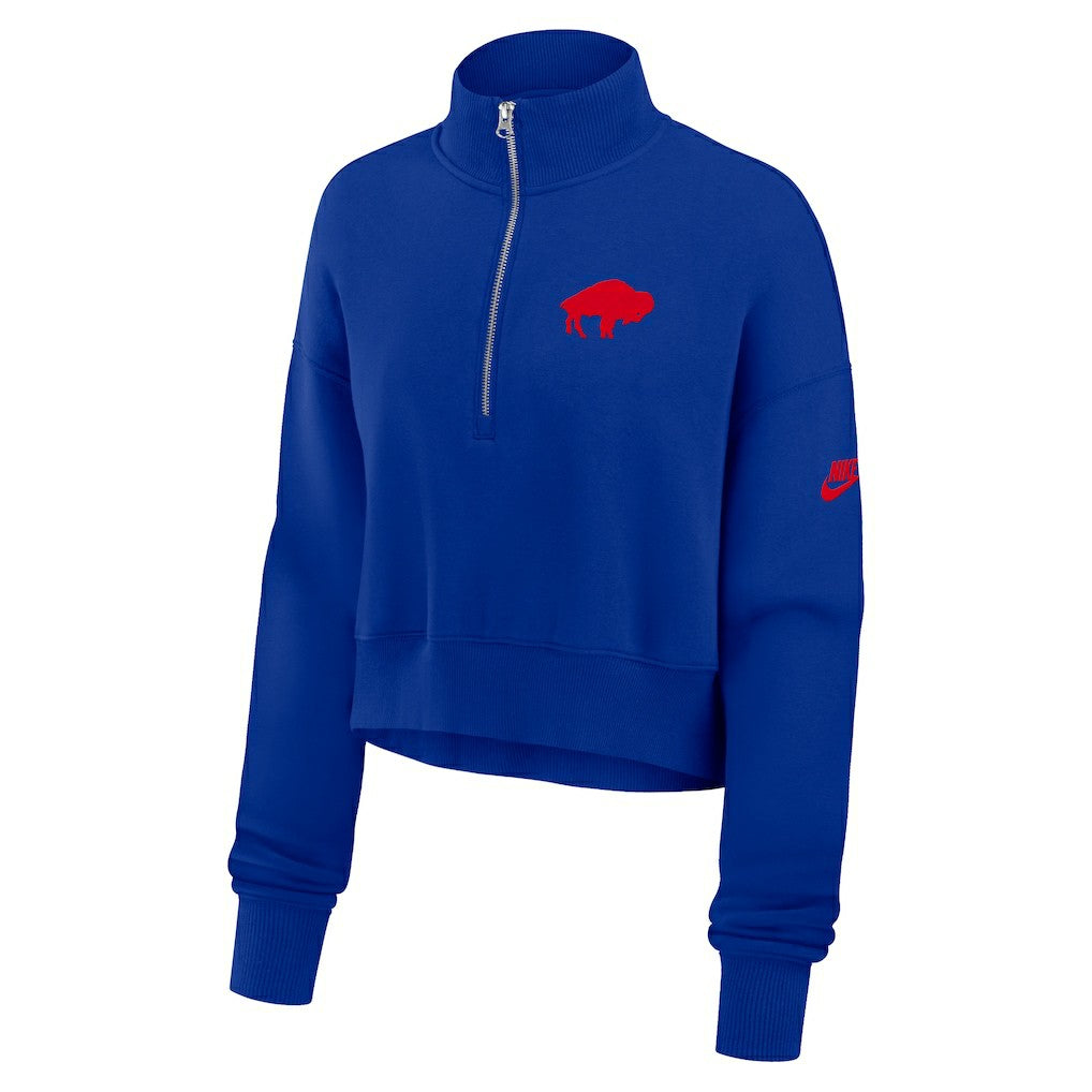Buffalo Bills Women's Phoenix Fleece Quarter-Zip Sweatshirt - Royal | Nike discount