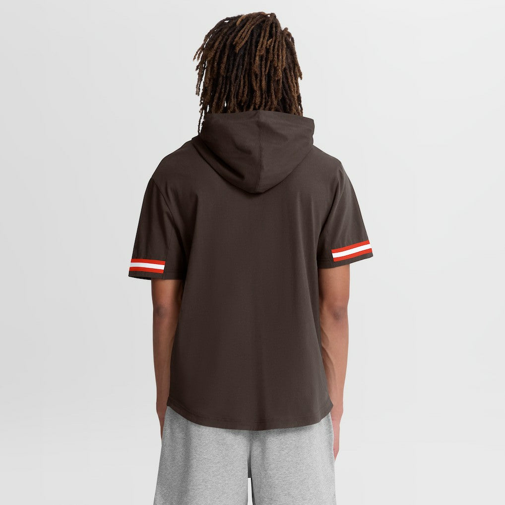 Cleveland Browns Optimal Play Short Sleeve Hooded T-Shirt - Brown discount