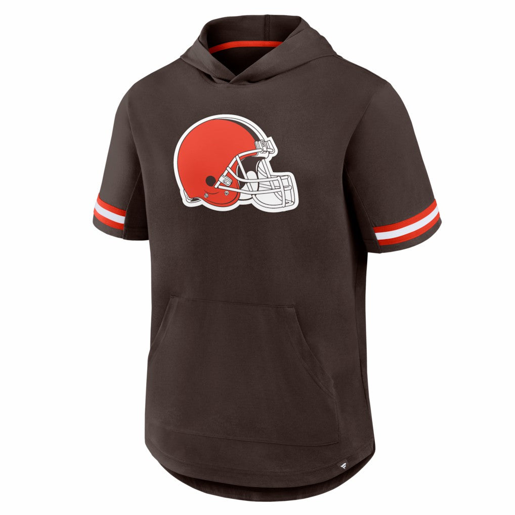Cleveland Browns Optimal Play Short Sleeve Hooded T-Shirt - Brown discount