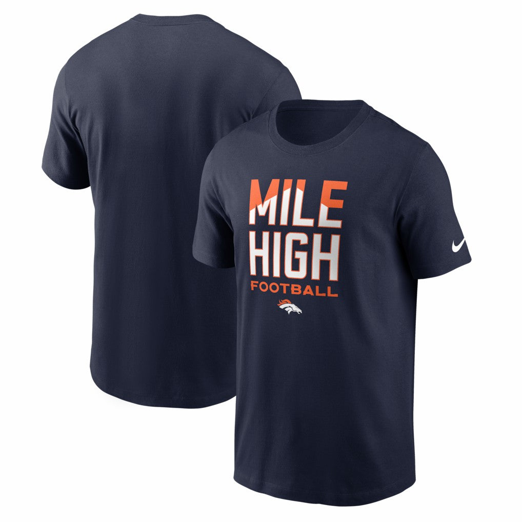 Denver Broncos Mile High Football T-Shirt - Navy | Nike cheap