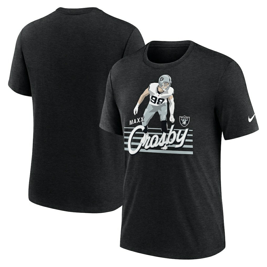 Maxx Crosby Las Vegas Raiders Player Graphic T-Shirt - Heather Black | Nike discount