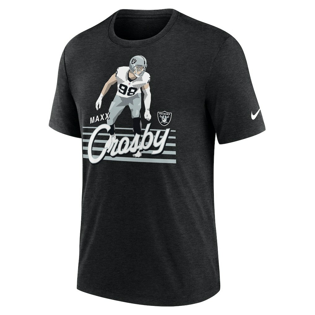 Maxx Crosby Las Vegas Raiders Player Graphic T-Shirt - Heather Black | Nike discount
