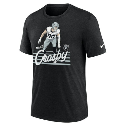 Maxx Crosby Las Vegas Raiders Player Graphic T-Shirt - Heather Black | Nike discount