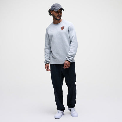 Chicago Bears Tech Fleece Raglan Sweatshirt - Heather Gray | Nike for sale