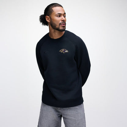 Baltimore Ravens Tech Fleece Raglan Sweatshirt - Black | Nike outlet