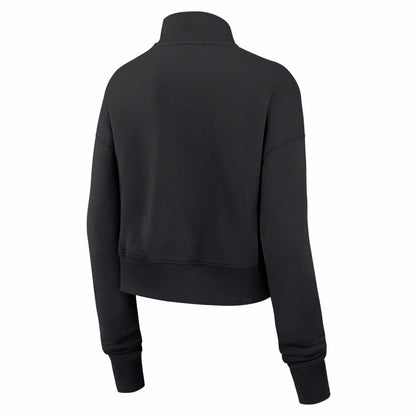 Chicago Bears Women's Legacy Phoenix Fleece Cropped Half-Zip Sweatshirt - Black | Nike for sale