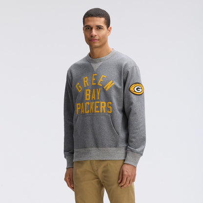 Green Bay Packers IconicFleece Pocket Sweatshirt - Athletic Heather Gray for sale