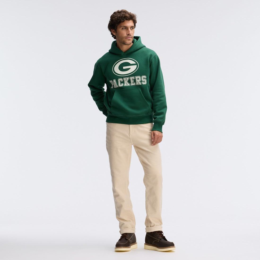 Green Bay Packers IconicFleece Flocked Hoodie - Green sale