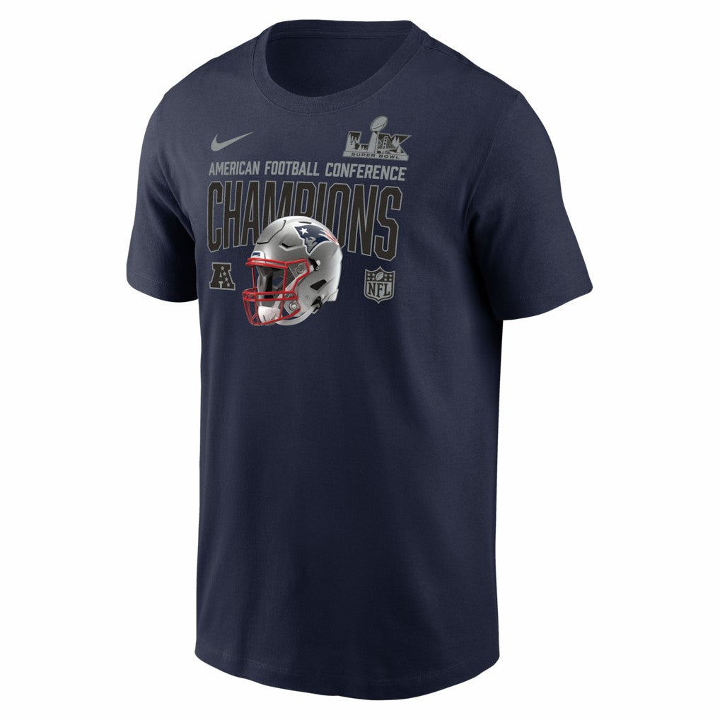 New England Patriots 2025 AFC Champions Glory Shield T-Shirt - Navy | Nike outlet