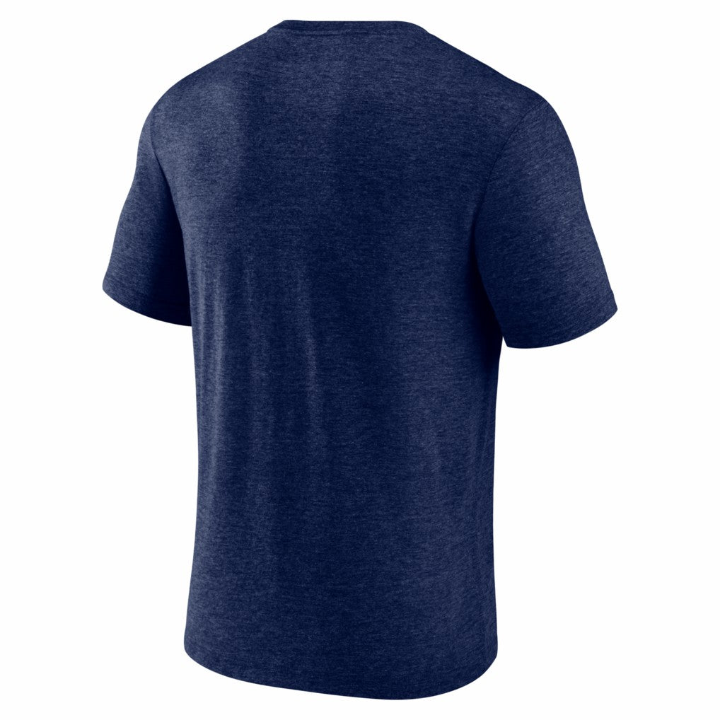 New England Patriots 2025 AFC Champions Quick Pass Tri-Blend T-Shirt - Heather Navy for sale