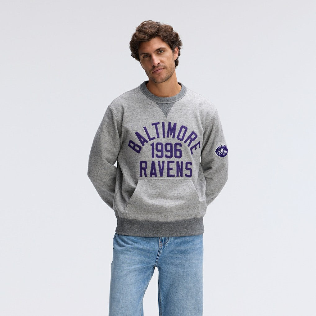 Baltimore Ravens IconicFleece Pocket Sweatshirt - Heather Gray on sale