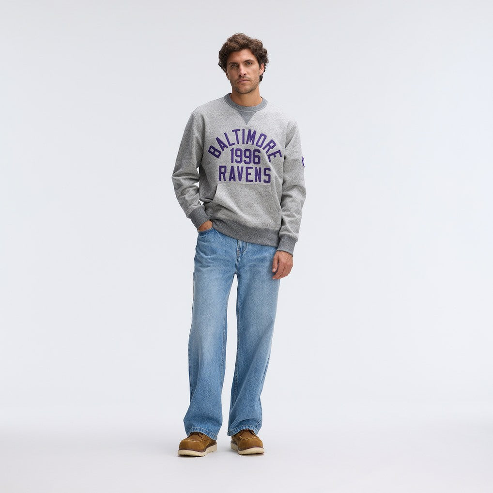 Baltimore Ravens IconicFleece Pocket Sweatshirt - Heather Gray on sale