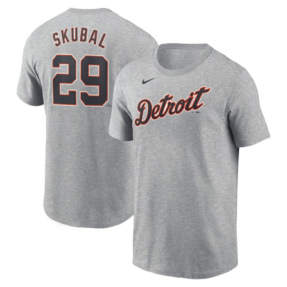 Tarik Skubal Detroit Tigers Fuse Name & Number T-Shirt - Gray | Nike