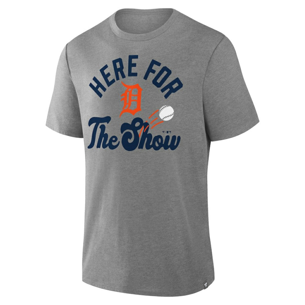 Detroit Tigers Nostalgia Tri-Blend T-Shirt - Heather Gray