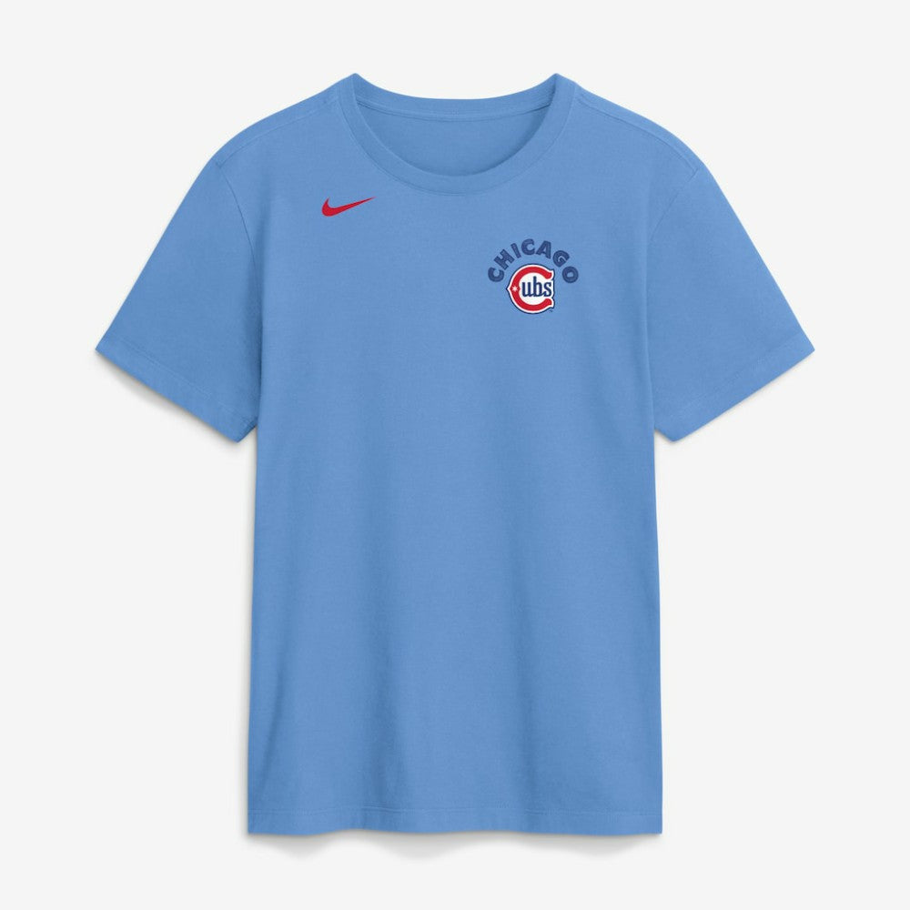 Chicago Cubs Electric Bear T-Shirt - Light Blue | Nike