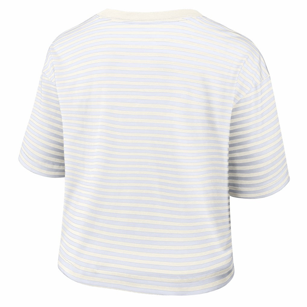 Washington Commanders Women's Striped Cropped T-Shirt - Yellow/Cream | Nike on sale