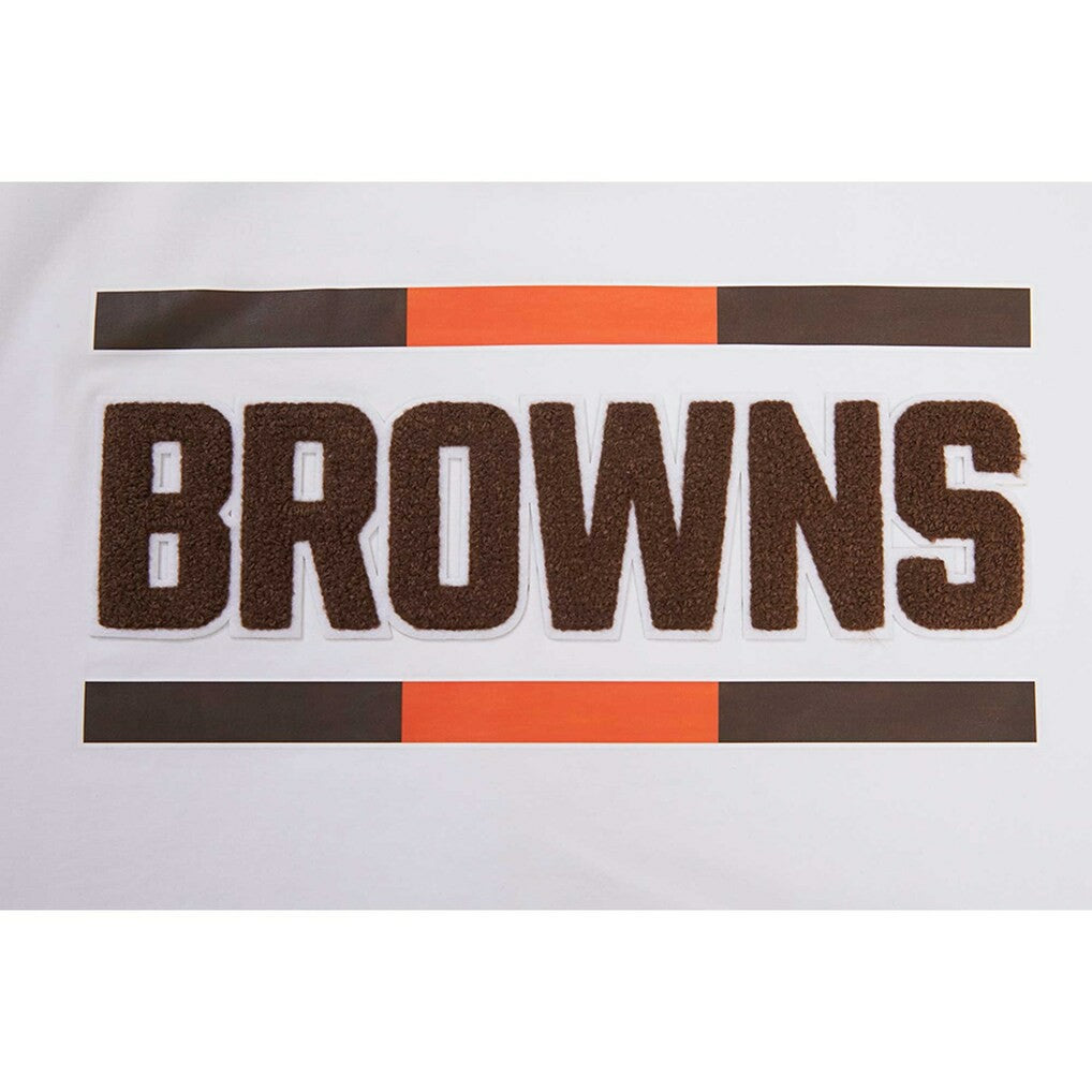 Cleveland Browns Pro Standard Women's New Helmet Capsule Cropped T-Shirt - White discount