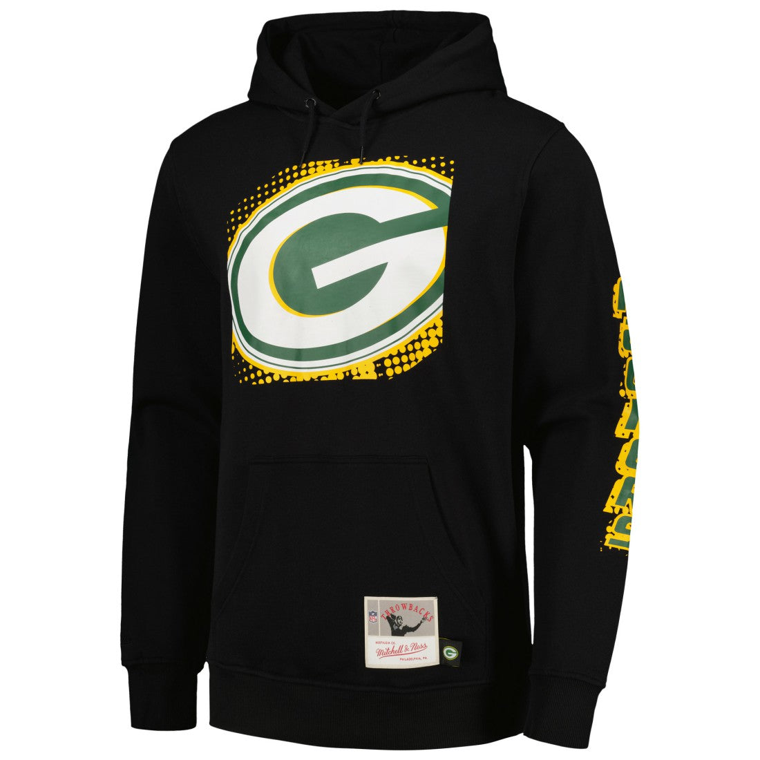 Green Bay Packers Gridiron Classics Big Face 7.0 Pullover Hoodie - Black for sale