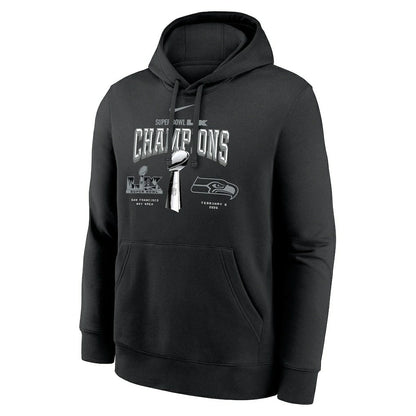 Seattle Seahawks Super Bowl LX Champions Locker Room Trophy Collection Fleece Hoodie - Black | Nike discount