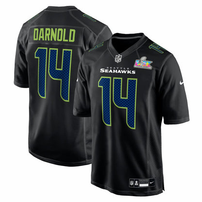 Sam Darnold Seattle Seahawks Super Bowl LX Patch Carbon Fashion Game Jersey - Black | Nike on sale