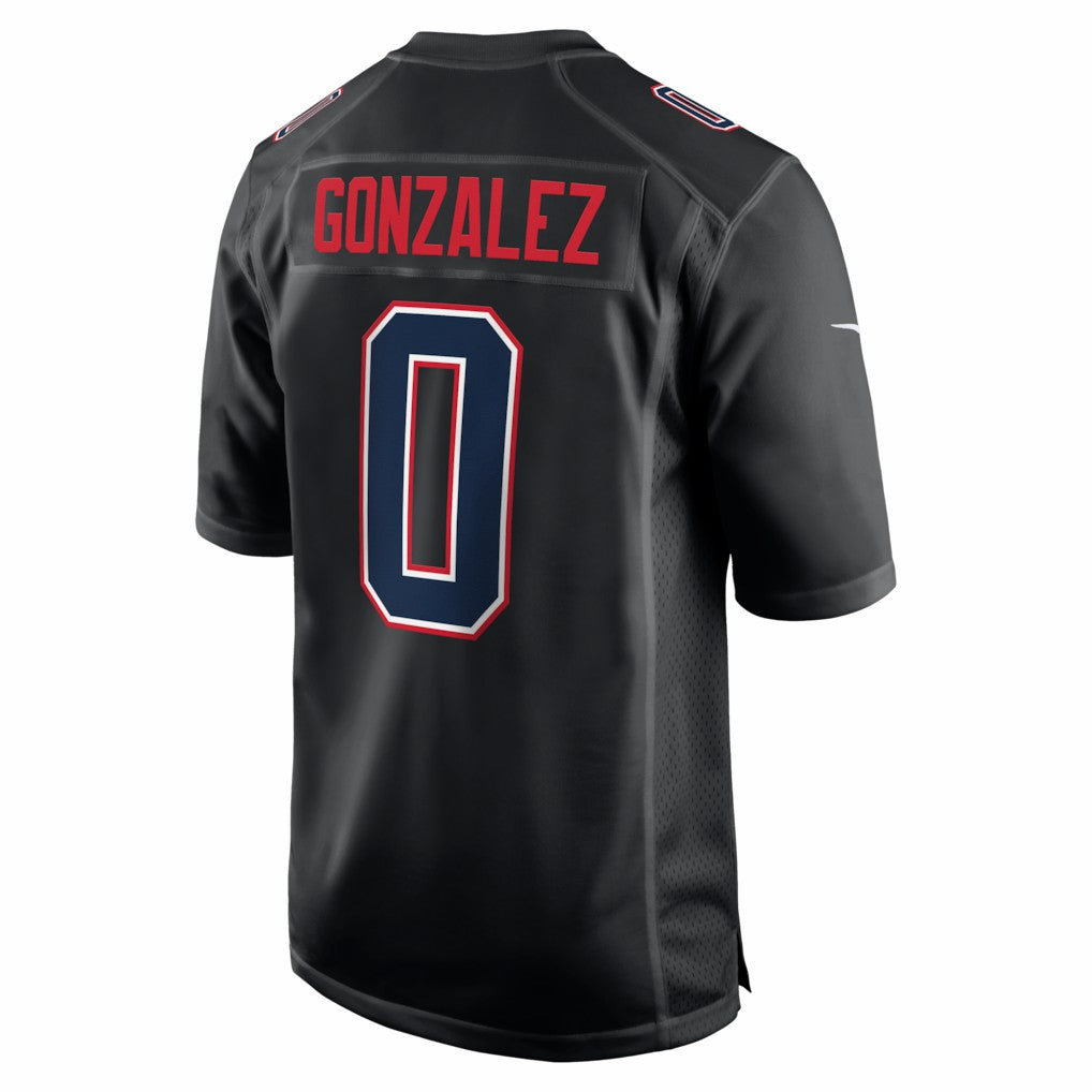 Christian Gonzalez New England Patriots Super Bowl LX Patch Carbon Fashion Game Jersey - Black | Nike sale