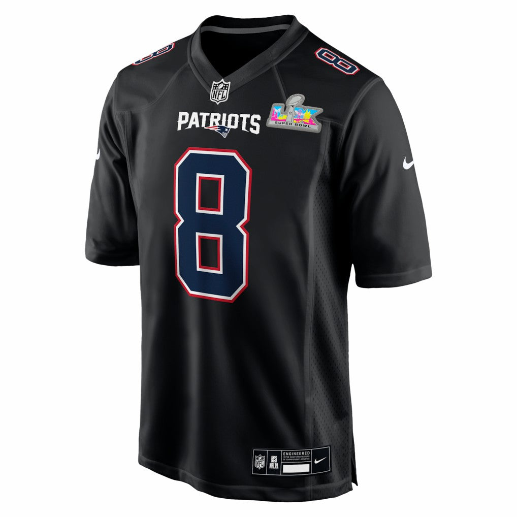 Stefon Diggs New England Patriots Super Bowl LX Patch Carbon Fashion Game Jersey - Black | Nike outlet